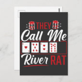 Rat Funny Poker Player Texas Holdem Lucker Briefkaart (Voorkant / Achterkant)