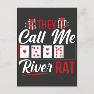 Rat Funny Poker Player Texas Holdem Lucker Briefkaart