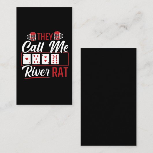 Rat Funny Poker Player Texas Holdem Lucker Visitekaartje (Voorkant / Achterkant)
