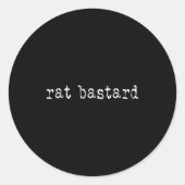 Rat Funny Quote Ronde Sticker (Voorkant)