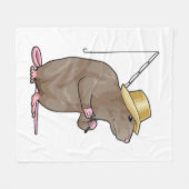 Rat Gevist met Geviste staaf Fleece Deken (Voorkant (Horizontaal))