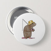 Rat Gevist met Geviste staaf Ronde Button 7,6 Cm (Voorkant /achterkant)