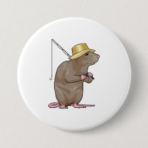 Rat Gevist met Geviste staaf Ronde Button 7,6 Cm