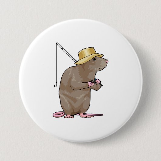 Rat Gevist met Geviste staaf Ronde Button 7,6 Cm (Voorkant)