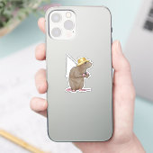 Rat Gevist met Geviste staaf Sticker (Telefoon)