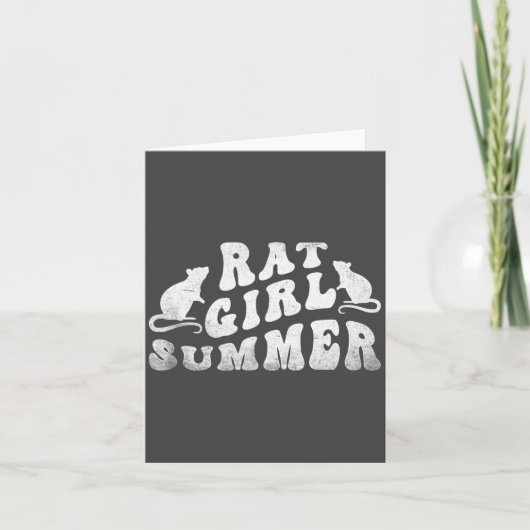 Rat Girl Summer, Animal Lover, Hello Summer, Funny Kaart (Voorkant)