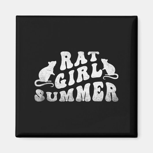Rat Girl Summer, Animal Lover, Hello Summer, Funny Magneet (Voorkant)