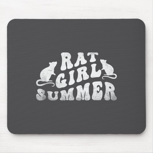 Rat Girl Summer, Animal Lover, Hello Summer, Funny Muismat (Voorkant)