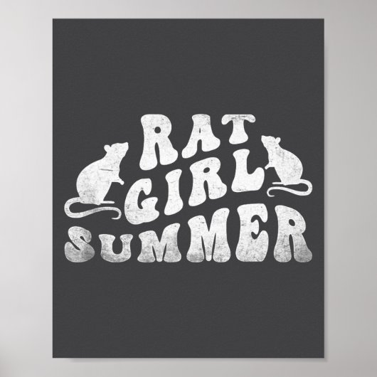 Rat Girl Summer, Animal Lover, Hello Summer, Funny Poster (Voorkant)