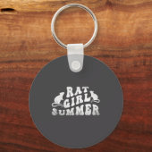 Rat Girl Summer, Animal Lover, Hello Summer, Funny Sleutelhanger (Voorkant)
