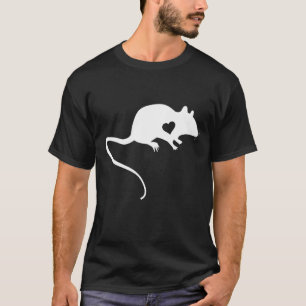 Rat Heart Love Rodent Rat Lover Mouse Animal Rat O T-shirt