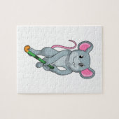 Rat Hockey with Hockey bat Legpuzzel (Horizontaal)