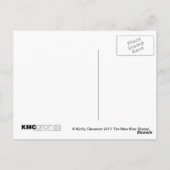 Rat Ice Skies Blauw schaats briefkaart (Achterkant)