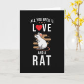Rat ik hou van Ratten Kaart (Gele Bloem)