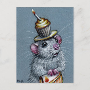 Rat in Cupcake Pet Briefkaart