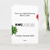 Rat in de Kerstkaart van de Kous van het Pet van Feestdagen Kaart (Achterkant)