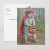 Rat in Devil Costume Halloween briefkaart (Voorkant / Achterkant)