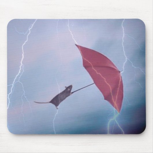 Rat in een Storm Mousepad Muismat (Voorkant)