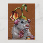 Rat in Gekke Tulp Pet Briefkaart (Voorkant)