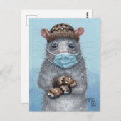 Rat in het briefkaart Bernie Sanders mittens (Voorkant / Achterkant)
