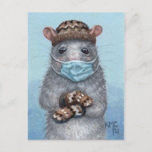 Rat in het briefkaart Bernie Sanders mittens
