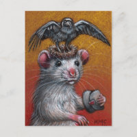 Rat in Raven Pet Briefkaart