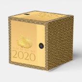 Rat jaar 2020 vruchten Elegant Monogram CC Favor B Bedankdoosjes (Achterkant)