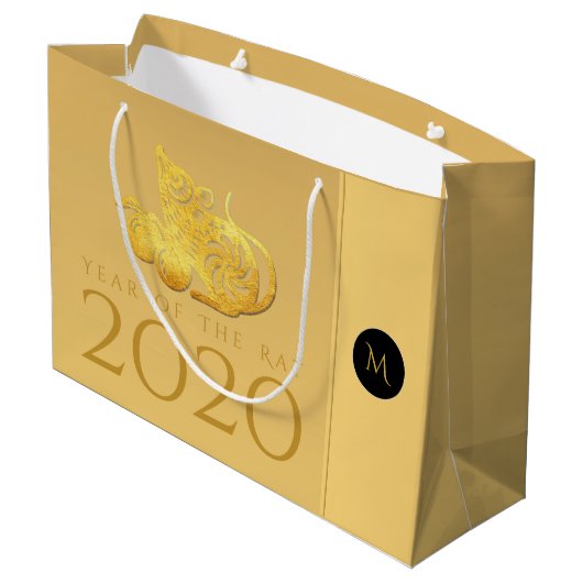 Rat Jaar 2020 vruchten Elegant Monogram L Cadezak Groot Cadeauzakje (Achterkant Gekanteld)