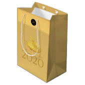 Rat Jaar 2020 vruchten Elegant Monogram M Gift bag Medium Cadeauzakje (Achterkant Gekanteld)