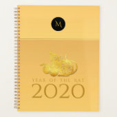 Rat Jaar 2020 vruchten Elegant Monogram Planner (Voorkant)
