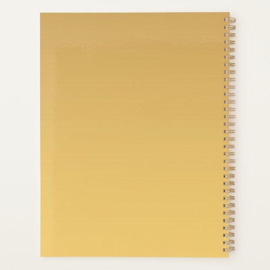 Rat Jaar 2020 vruchten Elegant Monogram Planner (Achterkant)