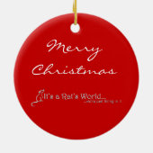 Rat kerstversiering keramisch ornament (Achterkant)