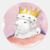 Rat King Uno! Ronde Sticker (Voorkant)