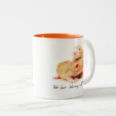 Rat Lover Altijd en altijd Tweekleurige Koffiemok (Voorkant rechts)
