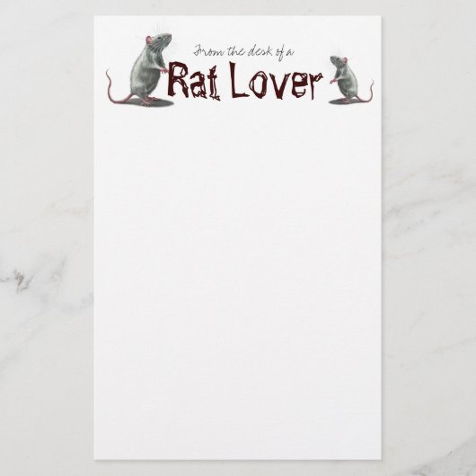 Rat Lover Briefpapier (Voorkant)