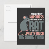 Rat Lover Happiness Small Rodent Animal Eigenaar Briefkaart (Voorkant / Achterkant)