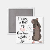 Rat Lover Magneet (Voorkant / Achterkant)