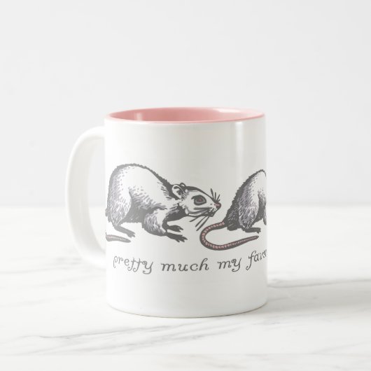 Rat Lovers Mug Tweekleurige Koffiemok (Voorkant links)