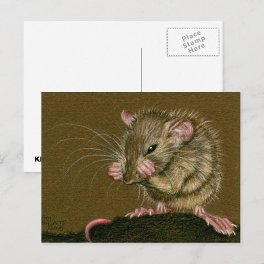 Rat Mad Paws Up Briefkaart (Voorkant / Achterkant)