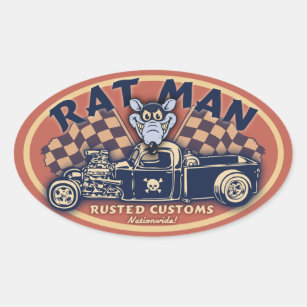 Rat Man II-ov Ovale Sticker