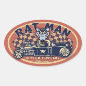 Rat Man II-ov Ovale Sticker (Voorkant)