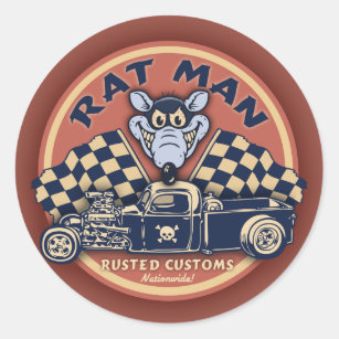 Rat Man II Ronde Sticker