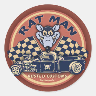 Rat Man II Ronde Sticker