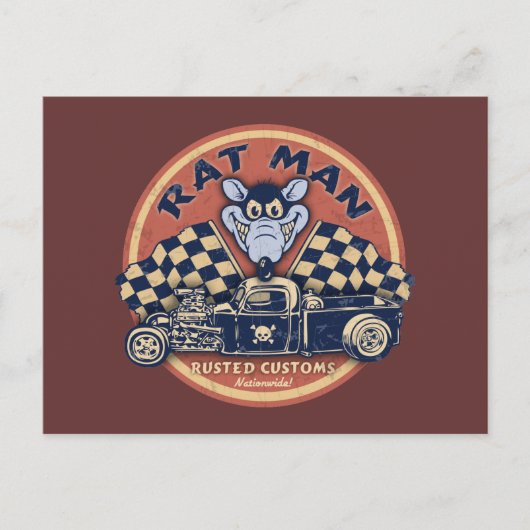 Rat Man Rusted Customs Briefkaart (Voorkant)