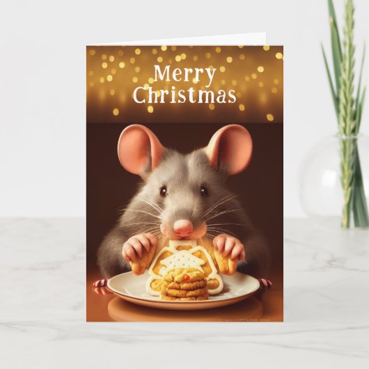 Rat Merry kerstkoekjes Kaart (Voorkant)