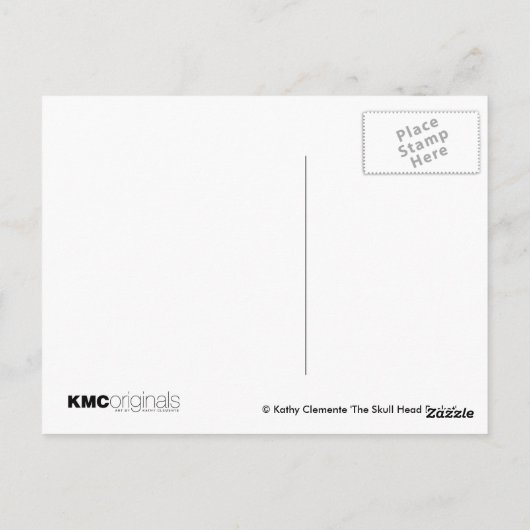Rat met Briefkaart van de Skull Halloween (Achterkant)