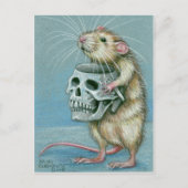 Rat met Briefkaart van de Skull Halloween (Voorkant)