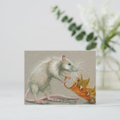 Rat met Briefkaart van Herfst met leder (Staand voorkant)
