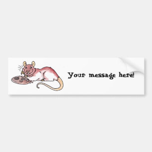 Rat met een Cookie-Bumpersticker Bumpersticker