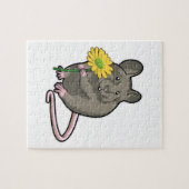 Rat met gele Bloem Legpuzzel (Horizontaal)